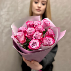 Букет из 11 фиолетовых роз
